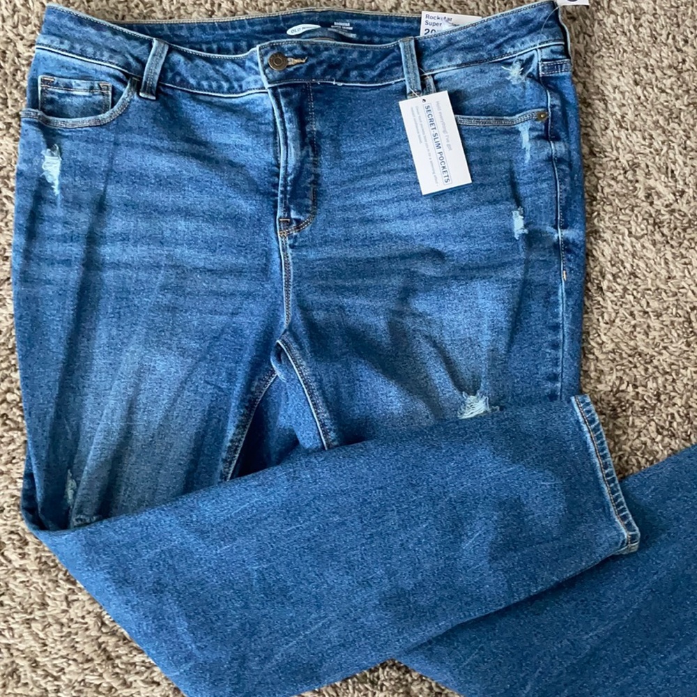 Old Navy NWT plus size distressed rockstar super skinny jeans